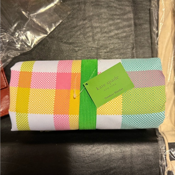 Kate Spade New York Garden Plaid Outdoor Blanket - Picture 2 of 3